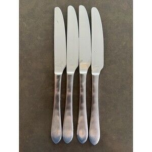4 Robert Welch Meridian Satin 18/10 Stainless Steel Dinner Knives 10” In Length